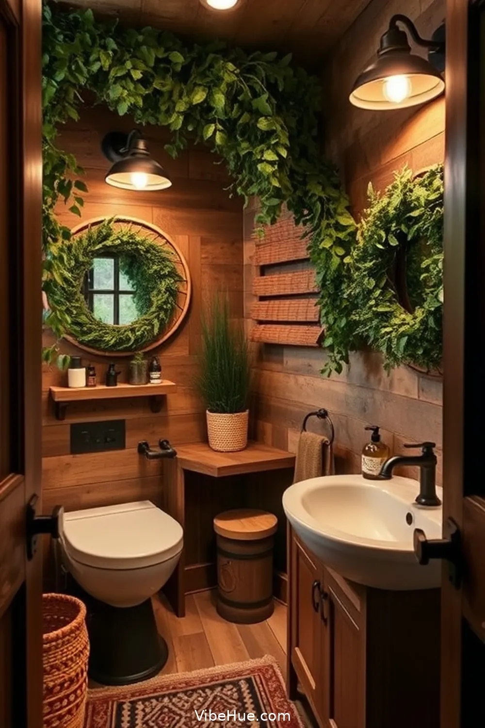 23 Industrial Style Touches for a Holiday Bathroom 4 Incorporate Reclaimed Wood for 23 Industrial Style Touches for a Holiday Bathroom