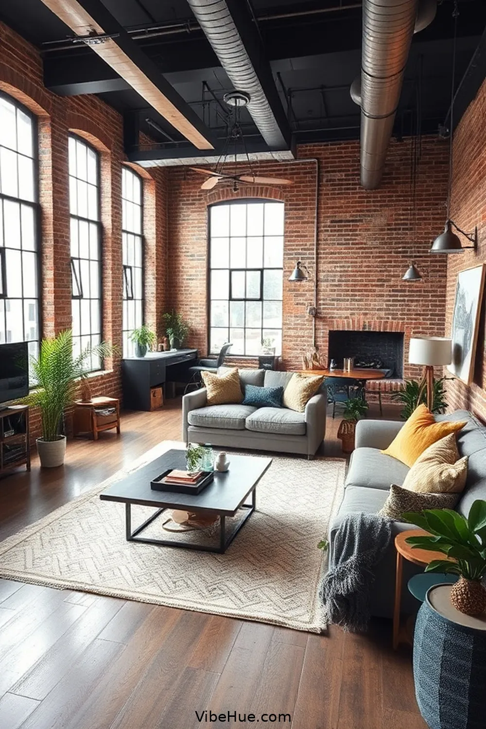 Choose Functional Layouts for 23 Key Elements for Year-Round Industrial Style Living Room