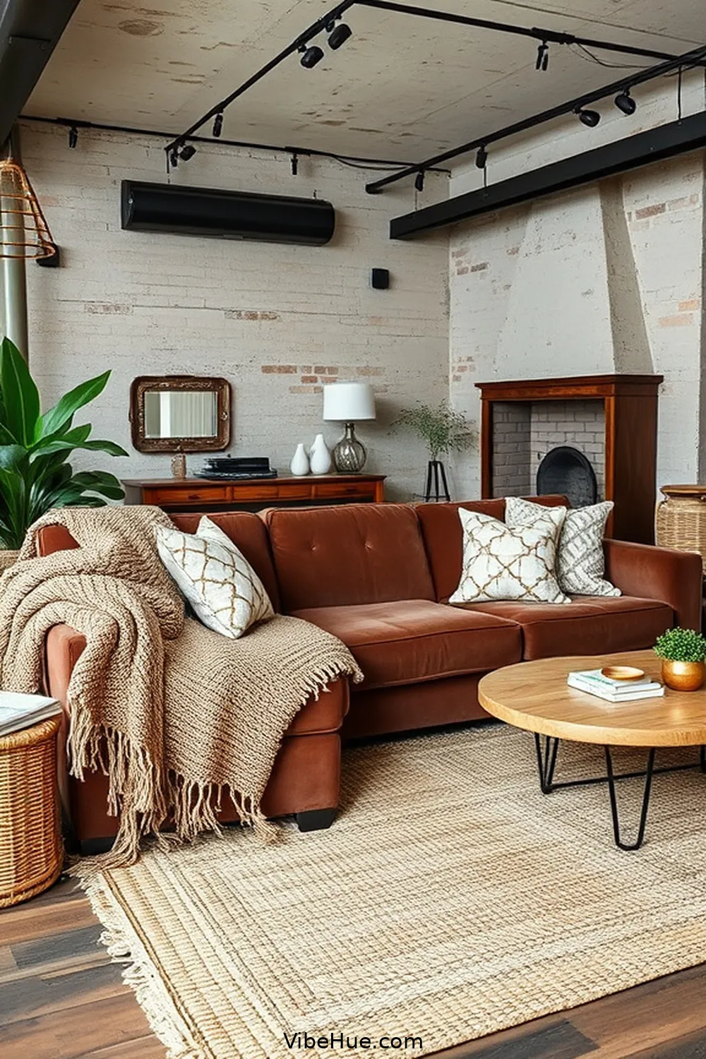 Use Textured Fabrics for 23 Key Elements for Year-Round Industrial Style Living Room