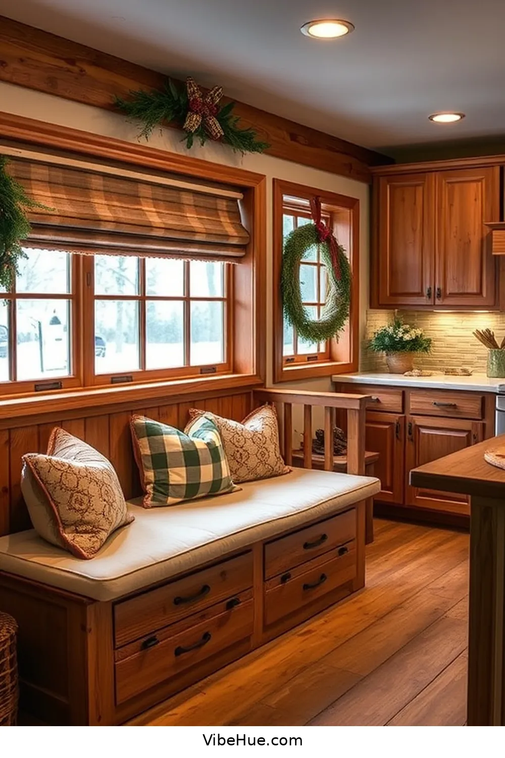 23 Key Elements for a Winter Kitchen in Traditional Style 12 Built-in Banquette Seating for 23 Key Elements for a Winter Kitchen in Traditional Style
