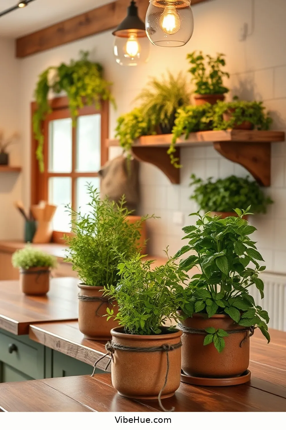 23 Key Elements for a Winter Kitchen in Traditional Style 22 Fresh Herbs and Greenery for 23 Key Elements for a Winter Kitchen in Traditional Style