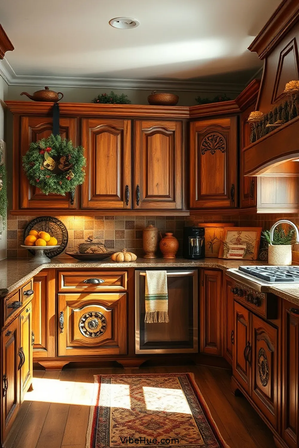 23 Key Elements for a Winter Kitchen in Traditional Style 18 Handcrafted Cabinets for 23 Key Elements for a Winter Kitchen in Traditional Style