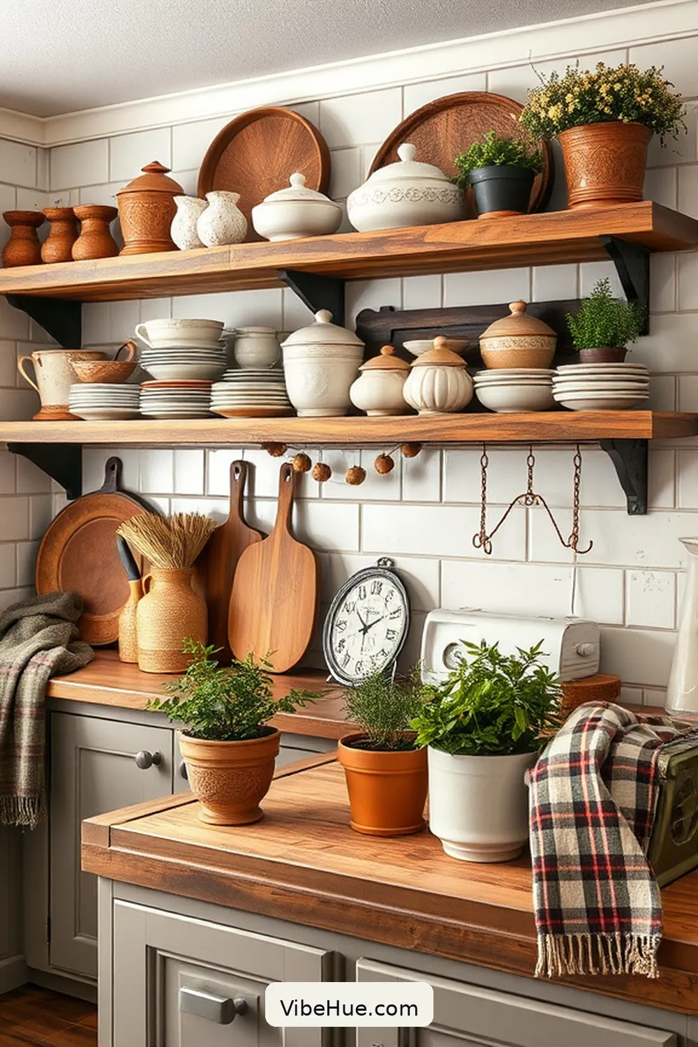 23 Key Elements for a Winter Kitchen in Traditional Style 7 Open Shelving for 23 Key Elements for a Winter Kitchen in Traditional Style