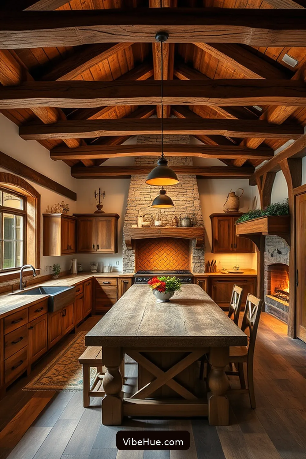 23 Key Elements for a Winter Kitchen in Traditional Style 3 Rustic Wood Elements for 23 Key Elements for a Winter Kitchen in Traditional Style