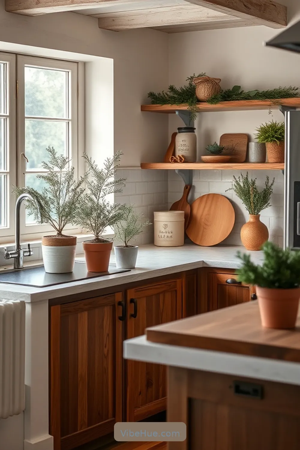 23 Minimalist Holiday Kitchen Decor Ideas 18 17. Incorporating Natural Elements for 23 Minimalist Holiday Kitchen Decor Ideas