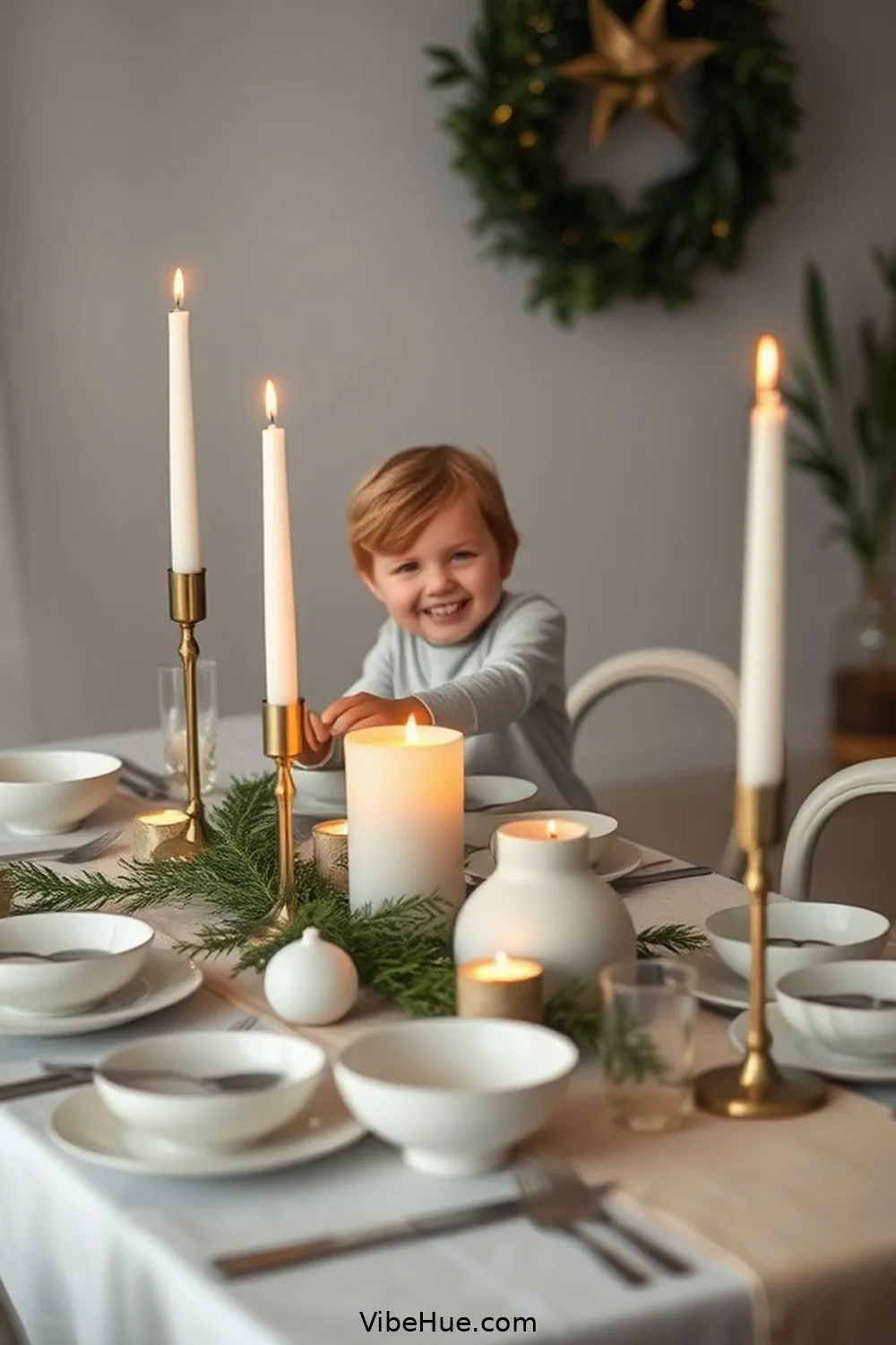 23 Minimalist Holiday Kitchen Decor Ideas 7 6. Minimalist Holiday Table Setting for 23 Minimalist Holiday Kitchen Decor Ideas