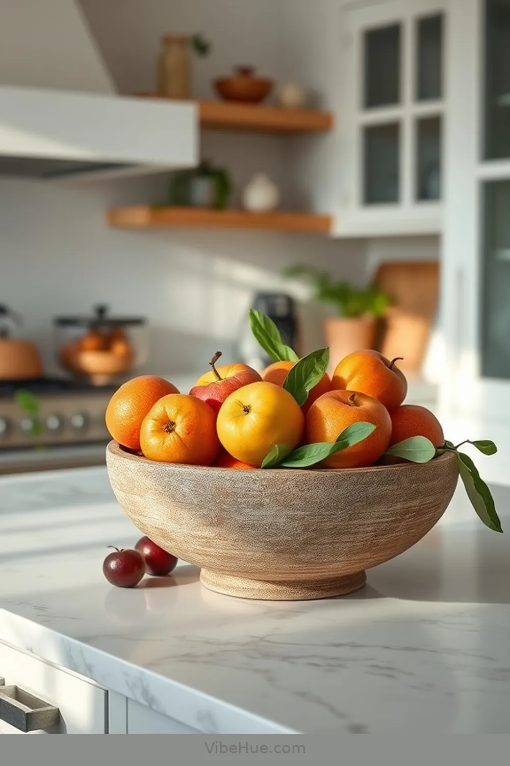 23 Minimalist Holiday Kitchen Decor Ideas 2 Simple Centerpiece With Seasonal Fruit for 23 Minimalist Holiday Kitchen Decor Ideas