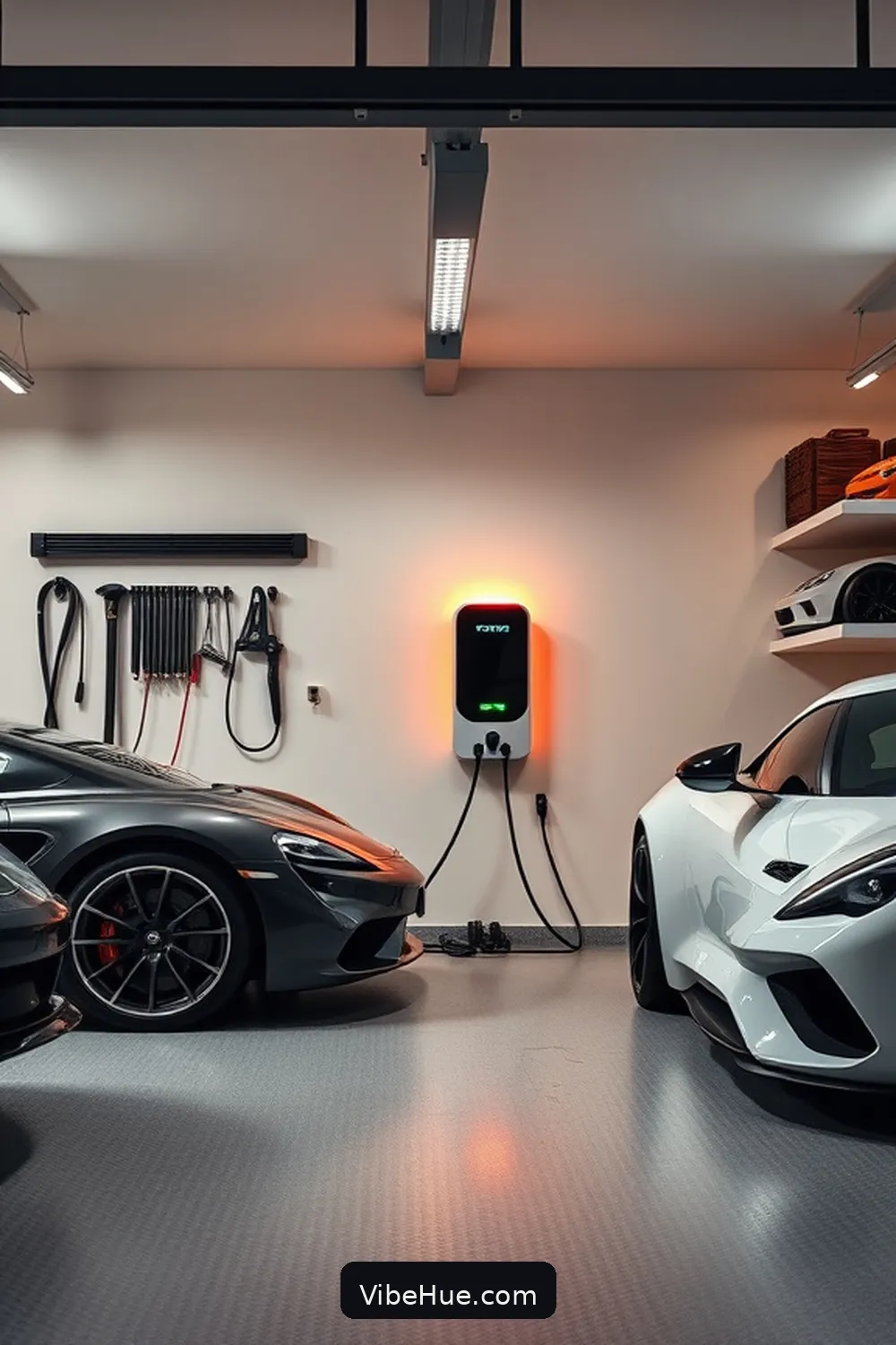 23 Must-Have Features for a Year-Round Minimalist Garage Style 11 Built-in Charging Stations for 23 Must-Have Features for a Year-Round Minimalist Garage Style