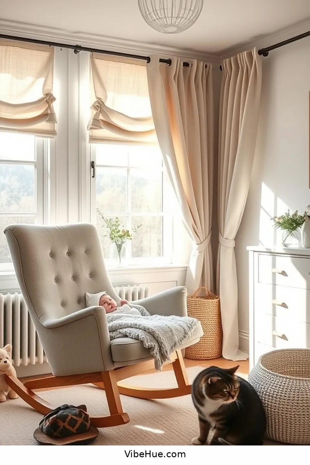 23 Tips for a Modern Farmhouse Style Winter Nursery 16 15. Choose Neutral Window Treatments for 23 Tips for a Modern Farmhouse Style Winter Nursery