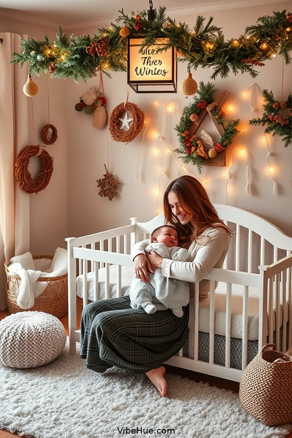 23 Tips for a Modern Farmhouse Style Winter Nursery 19 18. Hang Seasonal Decor for 23 Tips for a Modern Farmhouse Style Winter Nursery