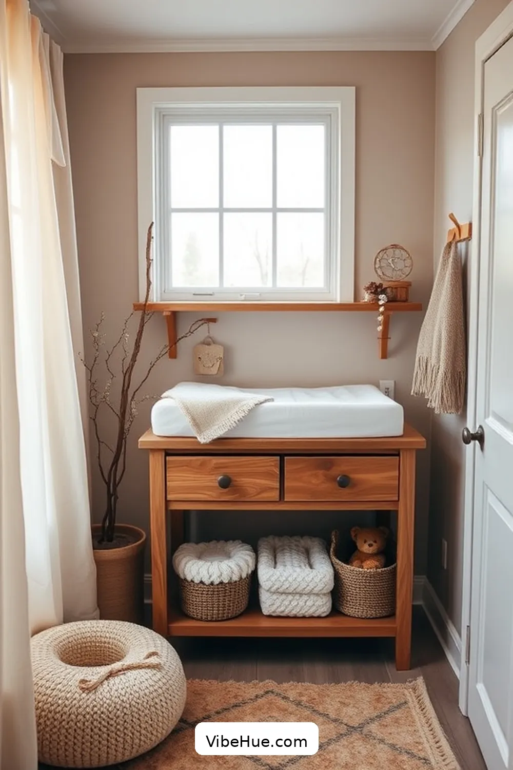 23 Tips for a Modern Farmhouse Style Winter Nursery 24 23. Create a Functional Changing Station for 23 Tips for a Modern Farmhouse Style Winter Nursery
