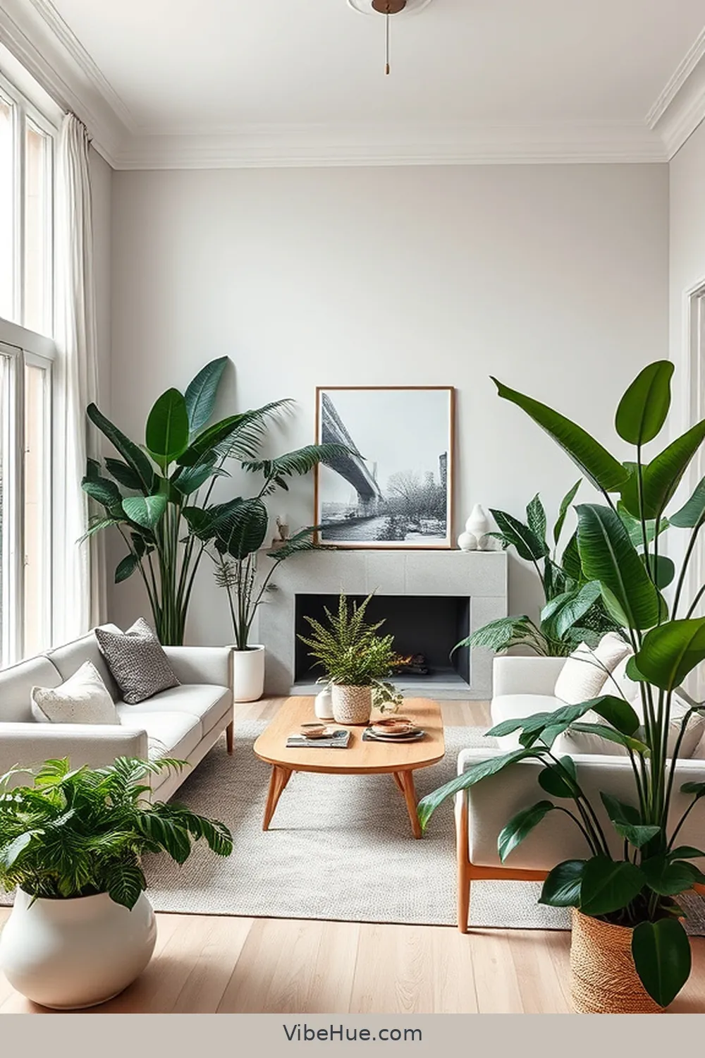 23 Tips for a Year-Round Scandinavian Style Living Room 11 Integrate Greenery and Plants for 23 Tips for a Year-Round Scandinavian Style Living Room