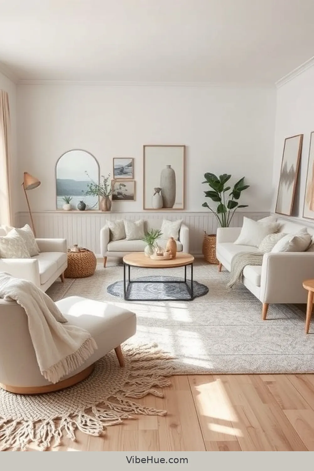 23 Tips for a Year-Round Scandinavian Style Living Room 14 Use Rugs to Define Spaces for 23 Tips for a Year-Round Scandinavian Style Living Room