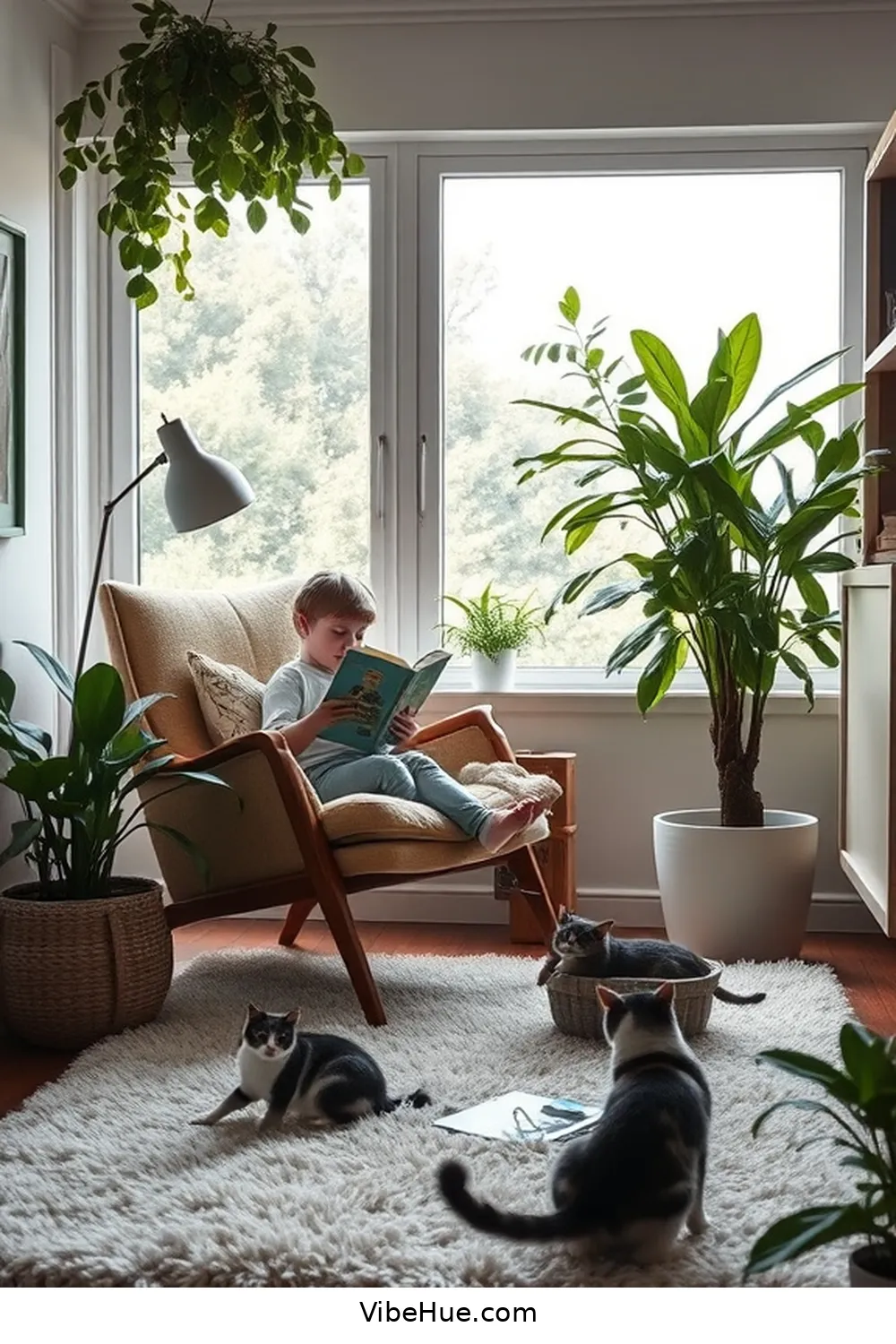 Add a Cozy Reading Nook for 23 Ways to Create a Spring Nursery in Mid-Century Modern Style