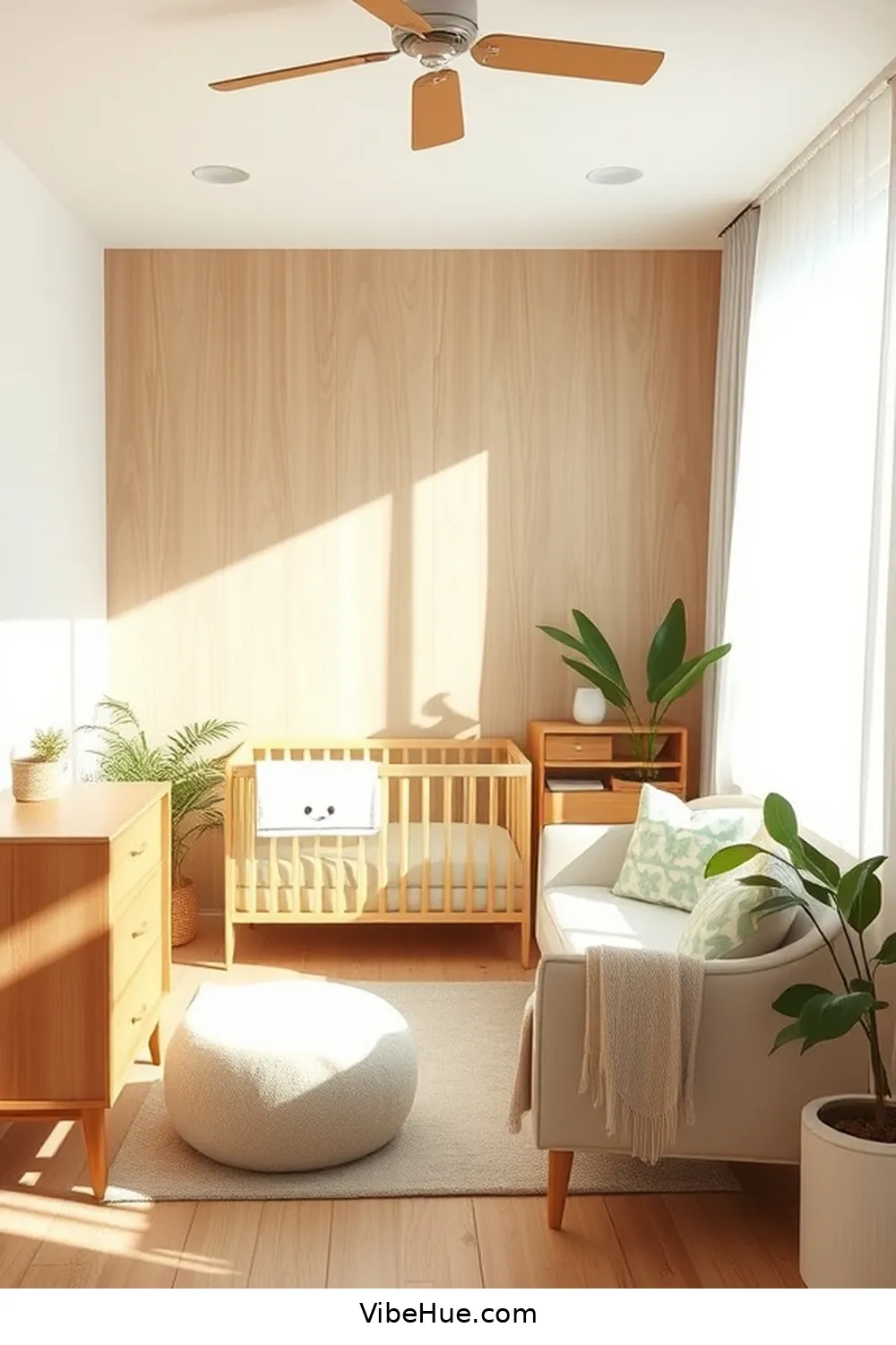 Incorporate Natural Wood Accents for 23 Ways to Create a Spring Nursery in Mid-Century Modern Style