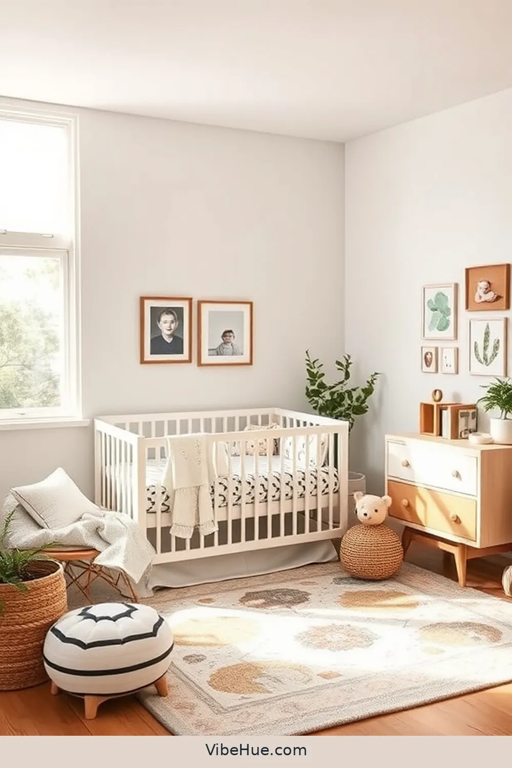 Personalize With Family Photos for 23 Ways to Create a Spring Nursery in Mid-Century Modern Style