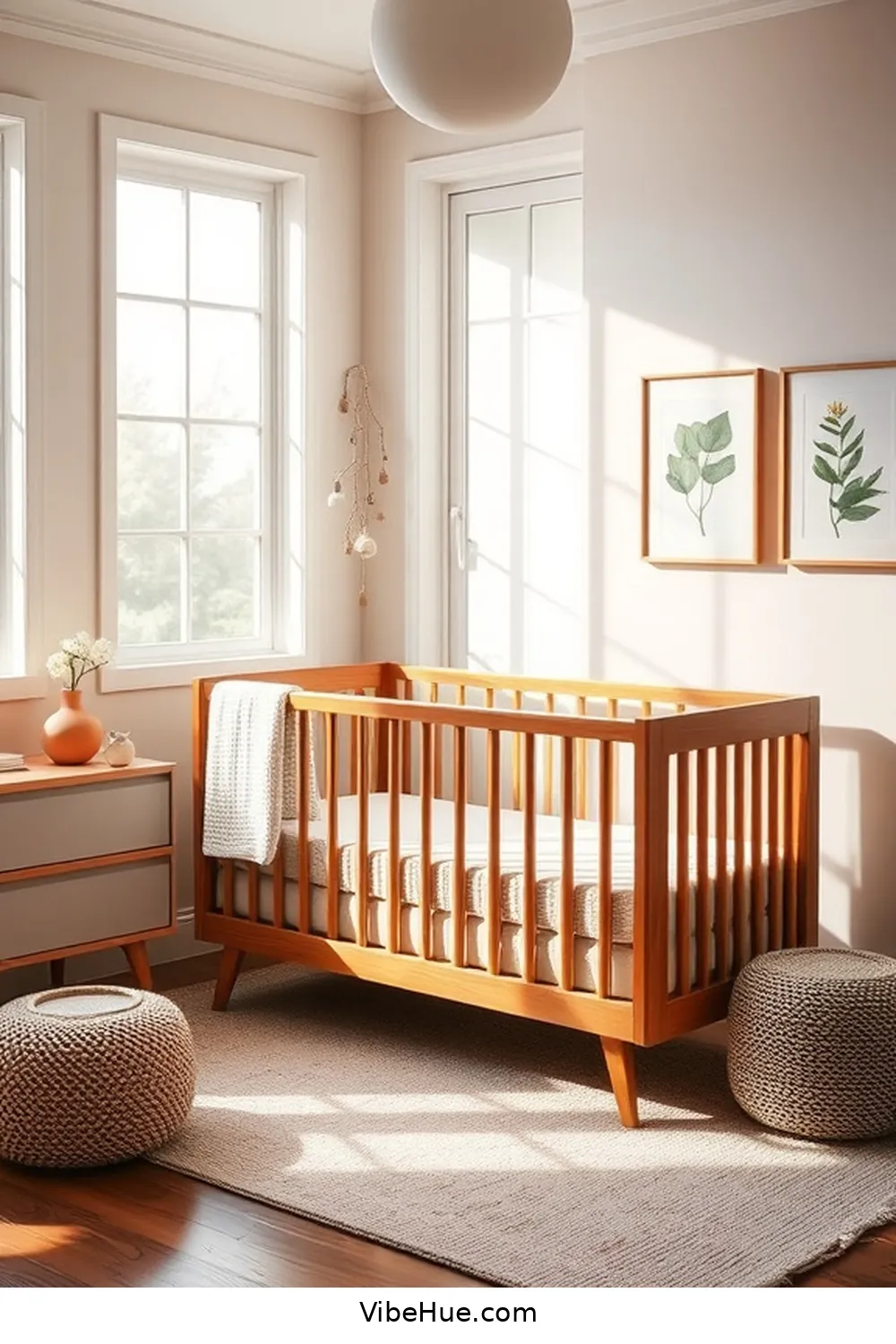 Select a Mid-Century Modern Crib for 23 Ways to Create a Spring Nursery in Mid-Century Modern Style