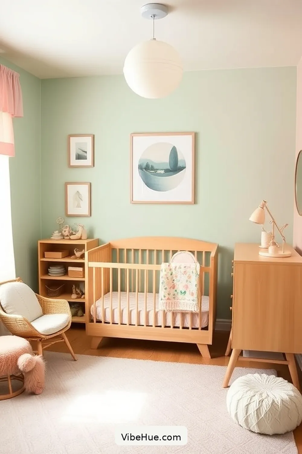 Use Pastel Color Palettes for 23 Ways to Create a Spring Nursery in Mid-Century Modern Style