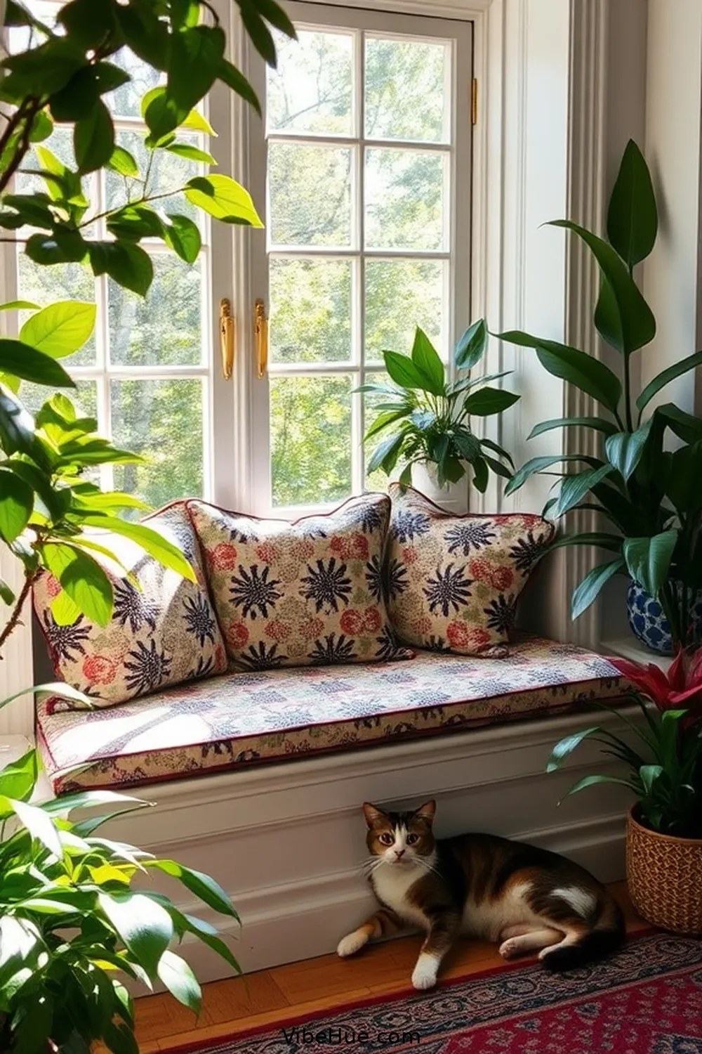 Add a Window Seat for 23 Ways to Create a Summer Library in Modern Farmhouse Style
