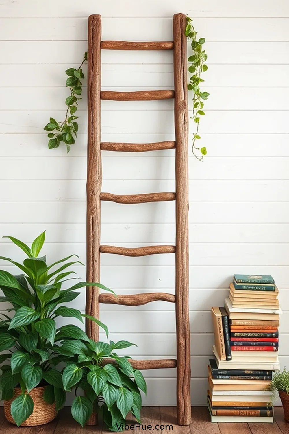 Integrate a Ladder for Reach for 23 Ways to Create a Summer Library in Modern Farmhouse Style