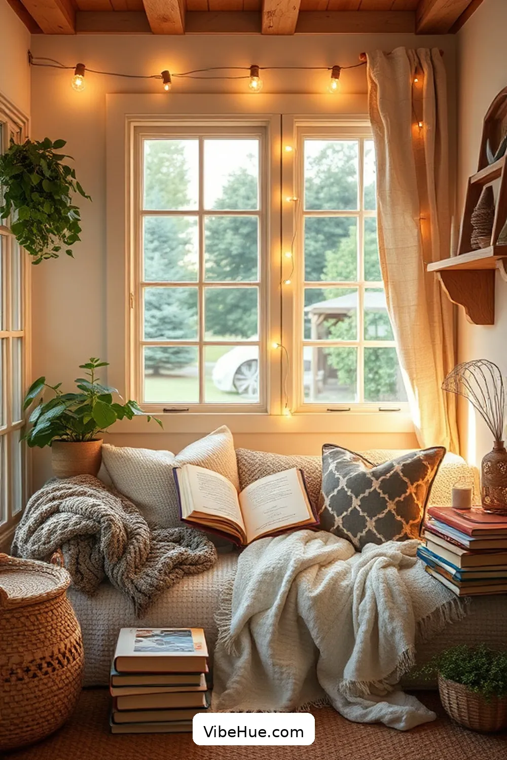 Layer Ambient Lighting for 23 Ways to Create a Summer Library in Modern Farmhouse Style