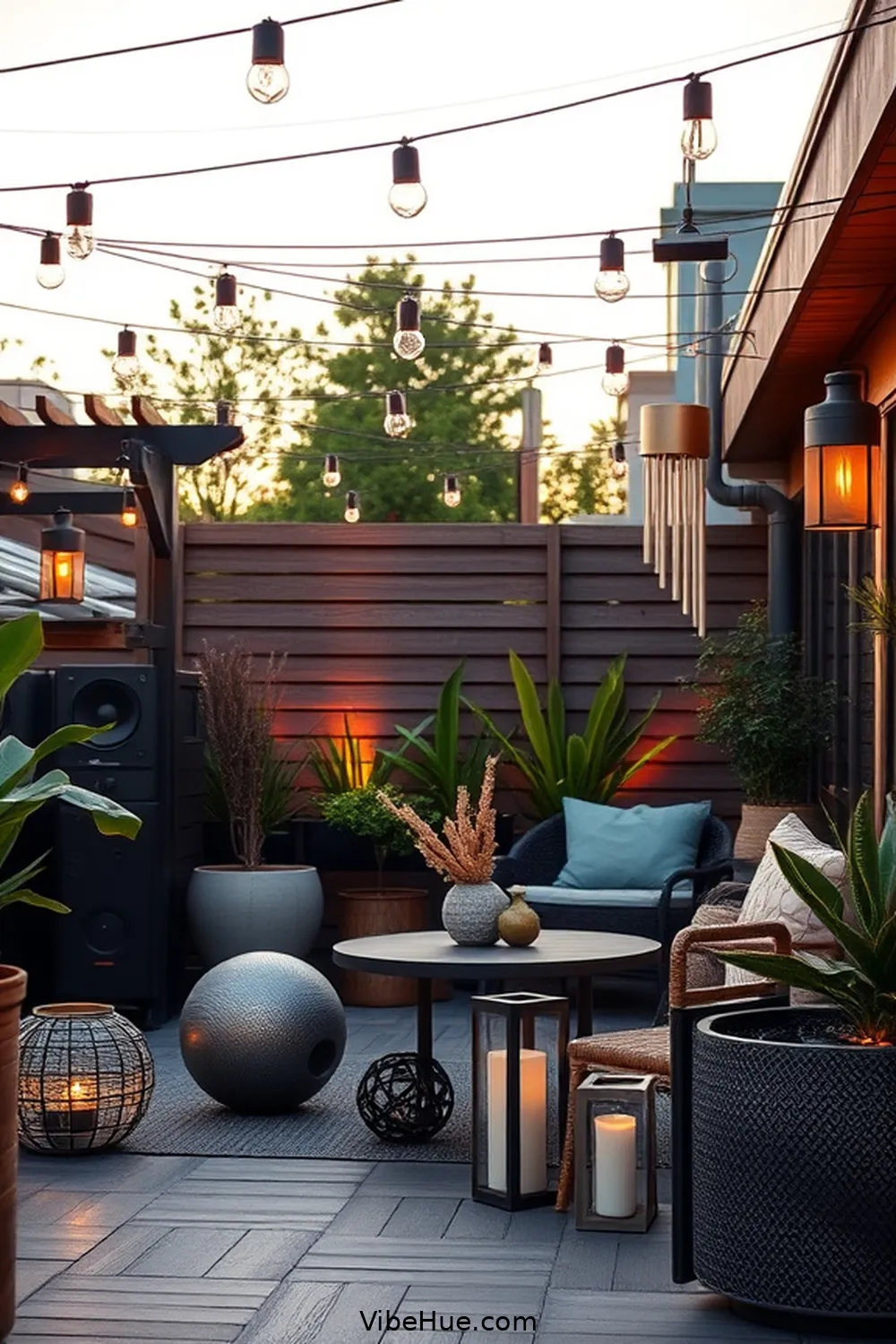 24 Essential Elements for Year-Round Outdoor Industrial Style Patio 24 Ambient Sound Accessories for 24 Essential Elements for Year-Round Outdoor Industrial Style Patio
