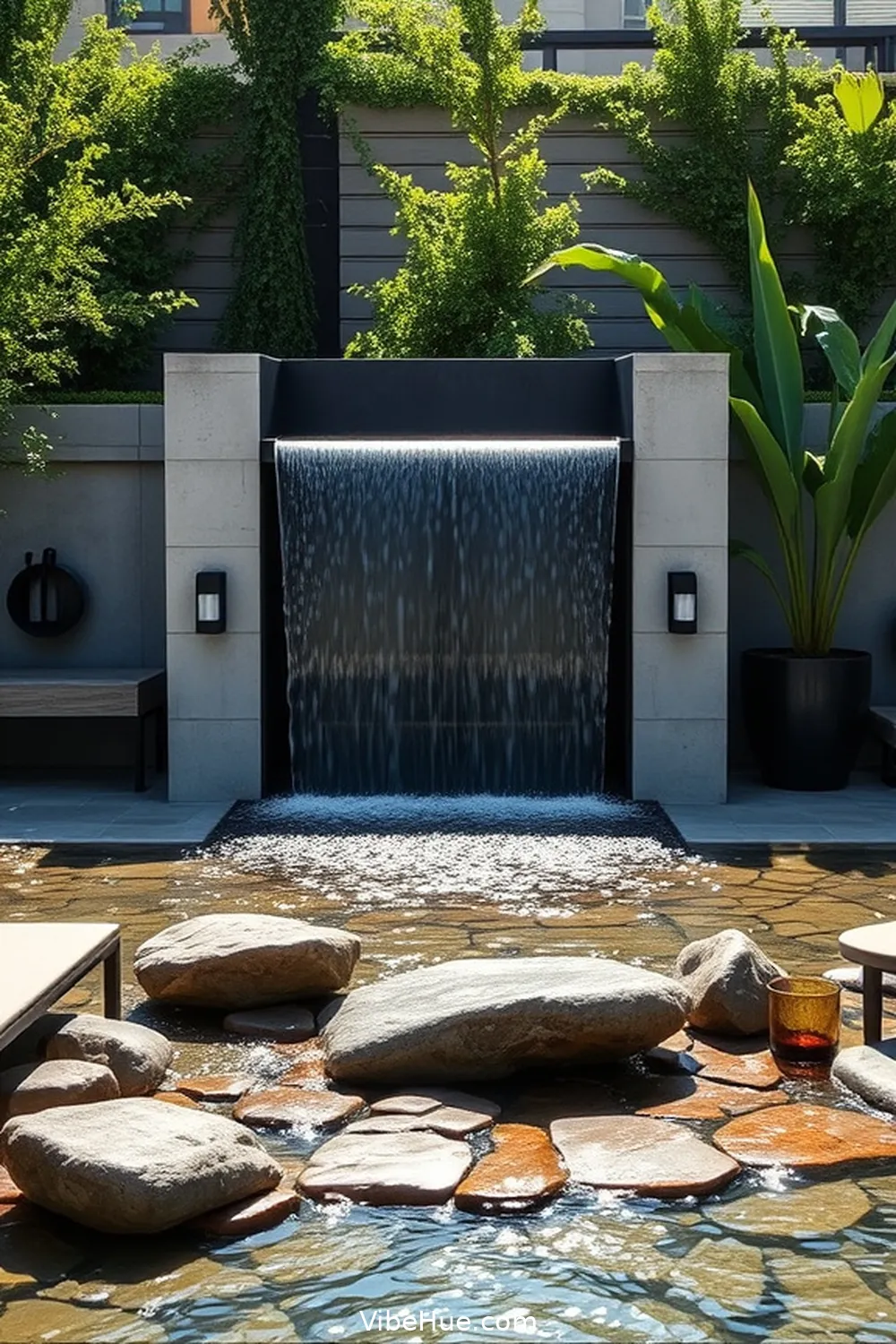 24 Essential Elements for Year-Round Outdoor Industrial Style Patio 22 Water Features for 24 Essential Elements for Year-Round Outdoor Industrial Style Patio