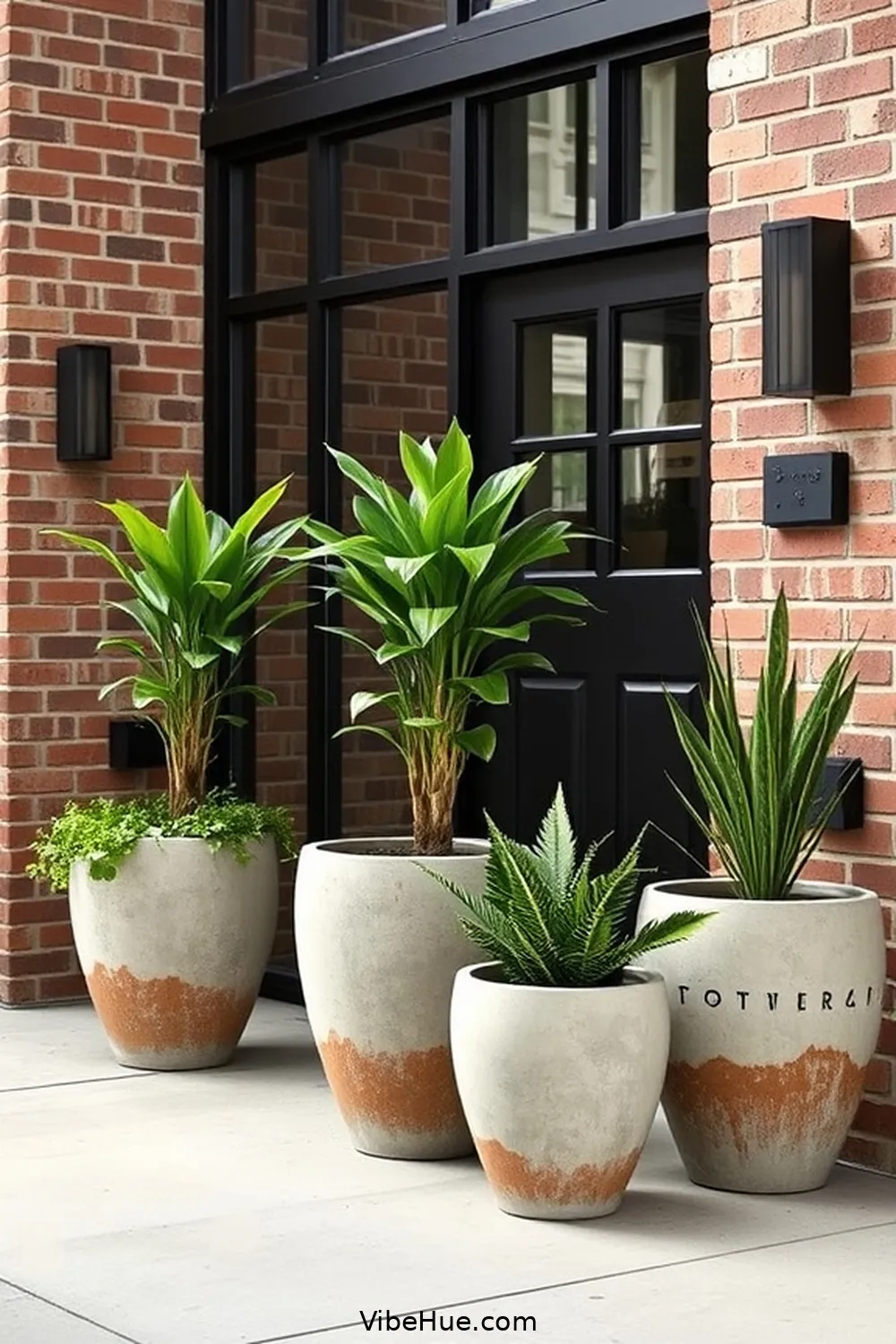 24 Essentials for Year-Round Industrial Style Entryway 9 Concrete Planters for 24 Essentials for Year-Round Industrial Style Entryway