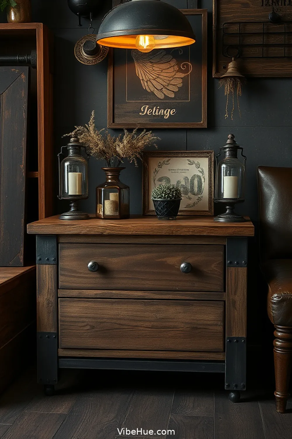 24 Essentials for Year-Round Industrial Style Entryway 12 Distressed Side Table for 24 Essentials for Year-Round Industrial Style Entryway