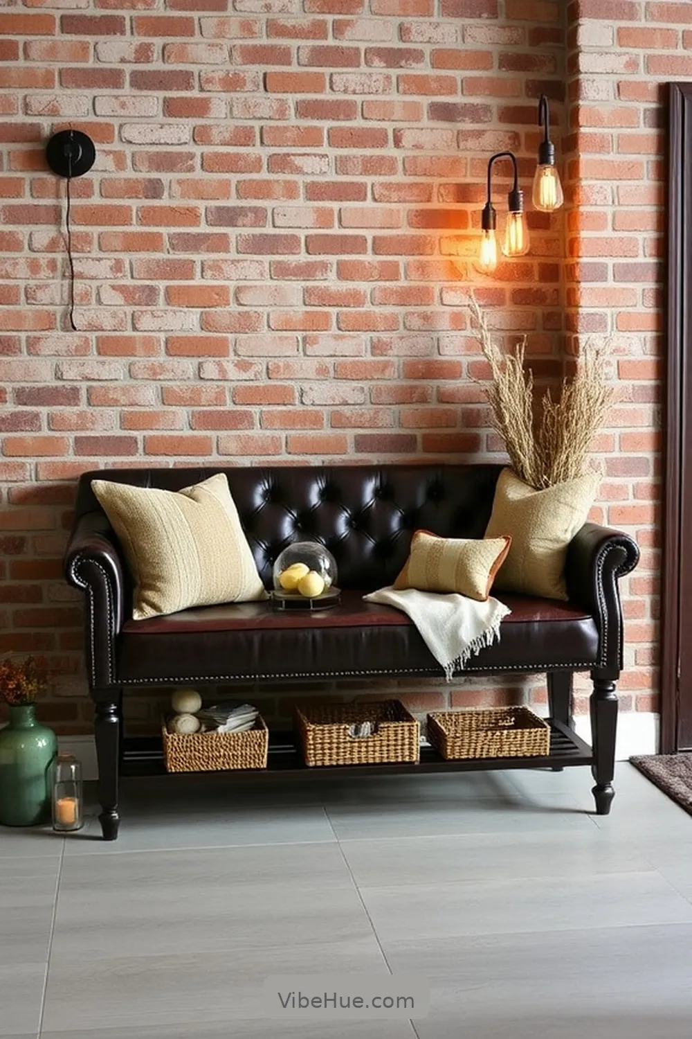 24 Essentials for Year-Round Industrial Style Entryway 7 Leather Entryway Bench for 24 Essentials for Year-Round Industrial Style Entryway