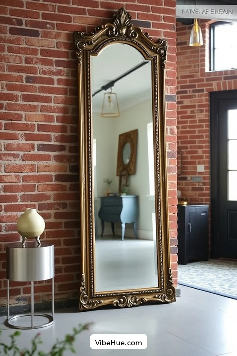 24 Essentials for Year-Round Industrial Style Entryway 4 Vintage-Inspired Floor Mirror for 24 Essentials for Year-Round Industrial Style Entryway