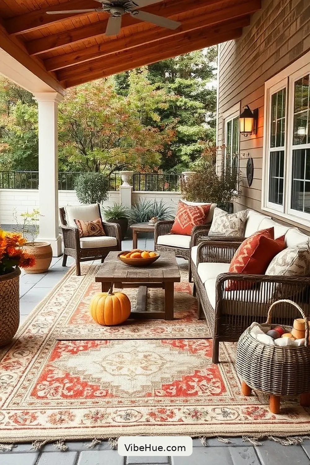 Create Zones With Outdoor Rugs for 24 Minimalist Ideas for Fall Outdoor Patio Style