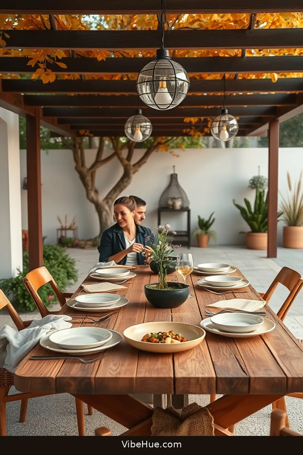 Introduce a Small Dining Area for 24 Minimalist Ideas for Fall Outdoor Patio Style