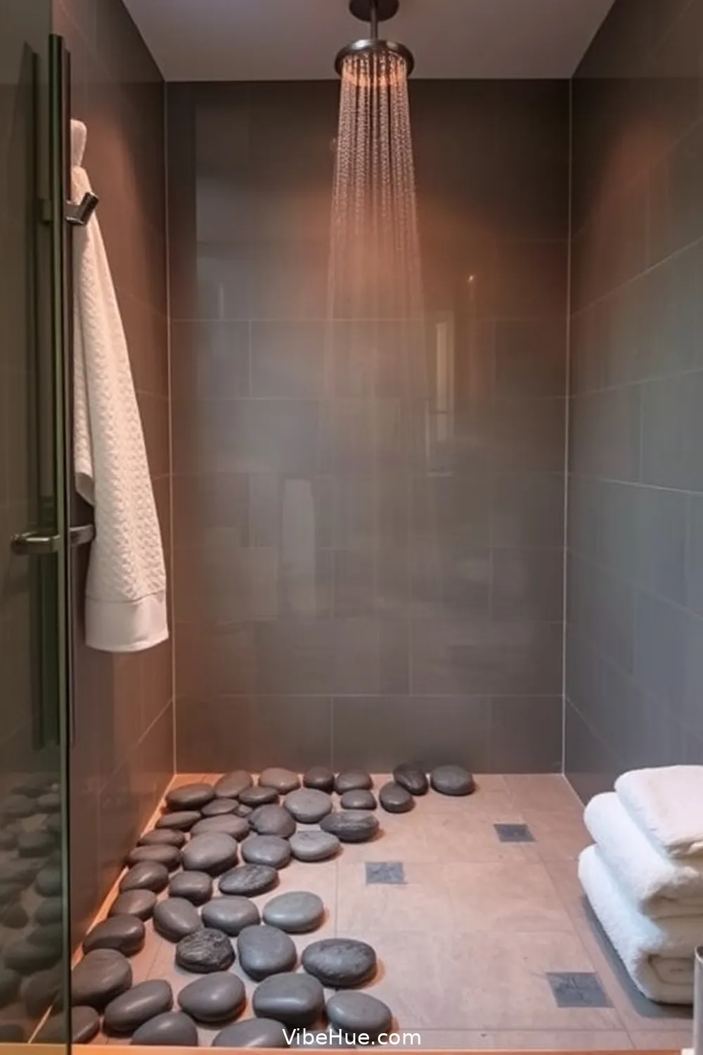 Create a Spa-Like Shower Experience for 24 Minimalist Winter Bathroom Ideas for Cozy Style