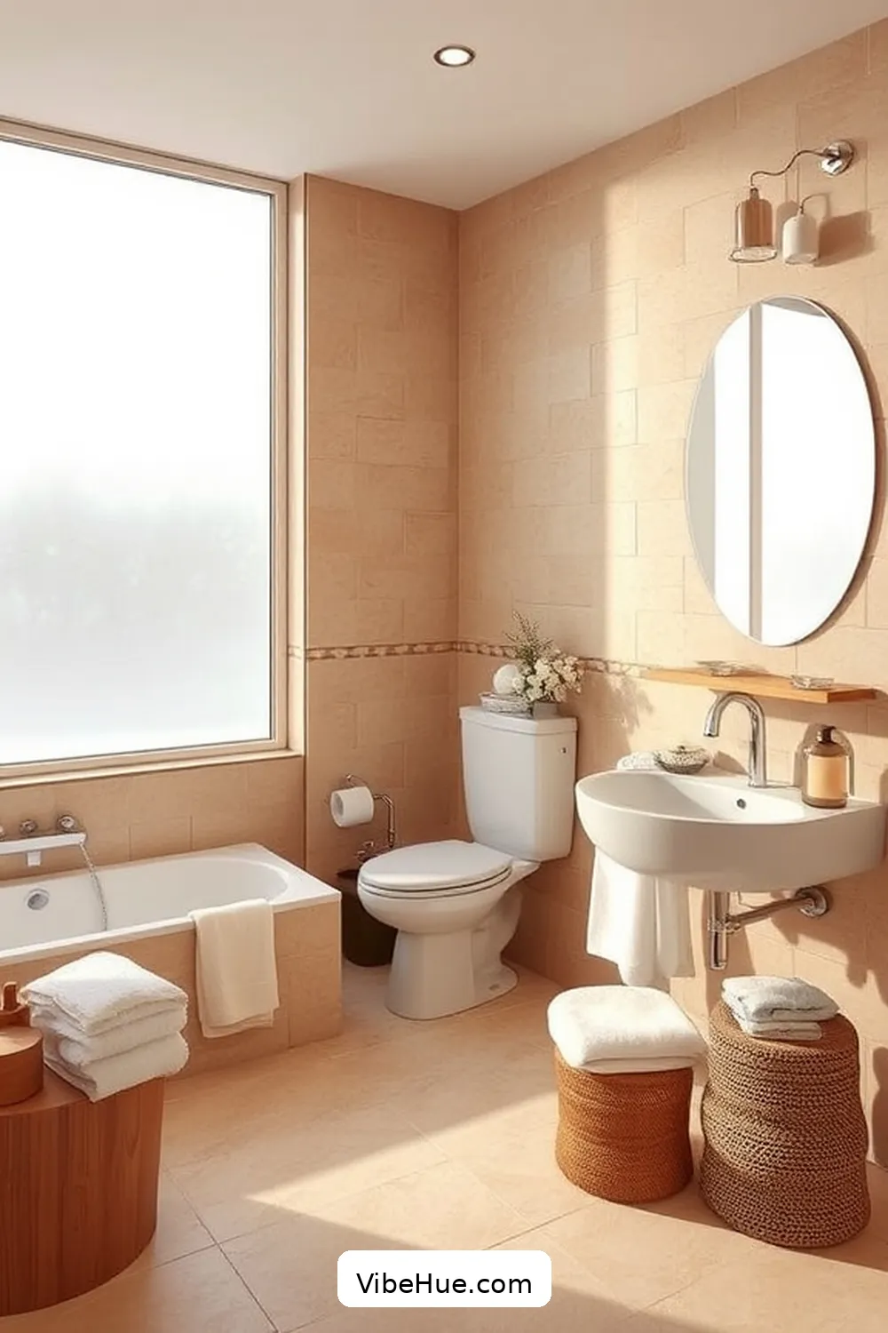 Embrace a Neutral Color Palette for 24 Minimalist Winter Bathroom Ideas for Cozy Style