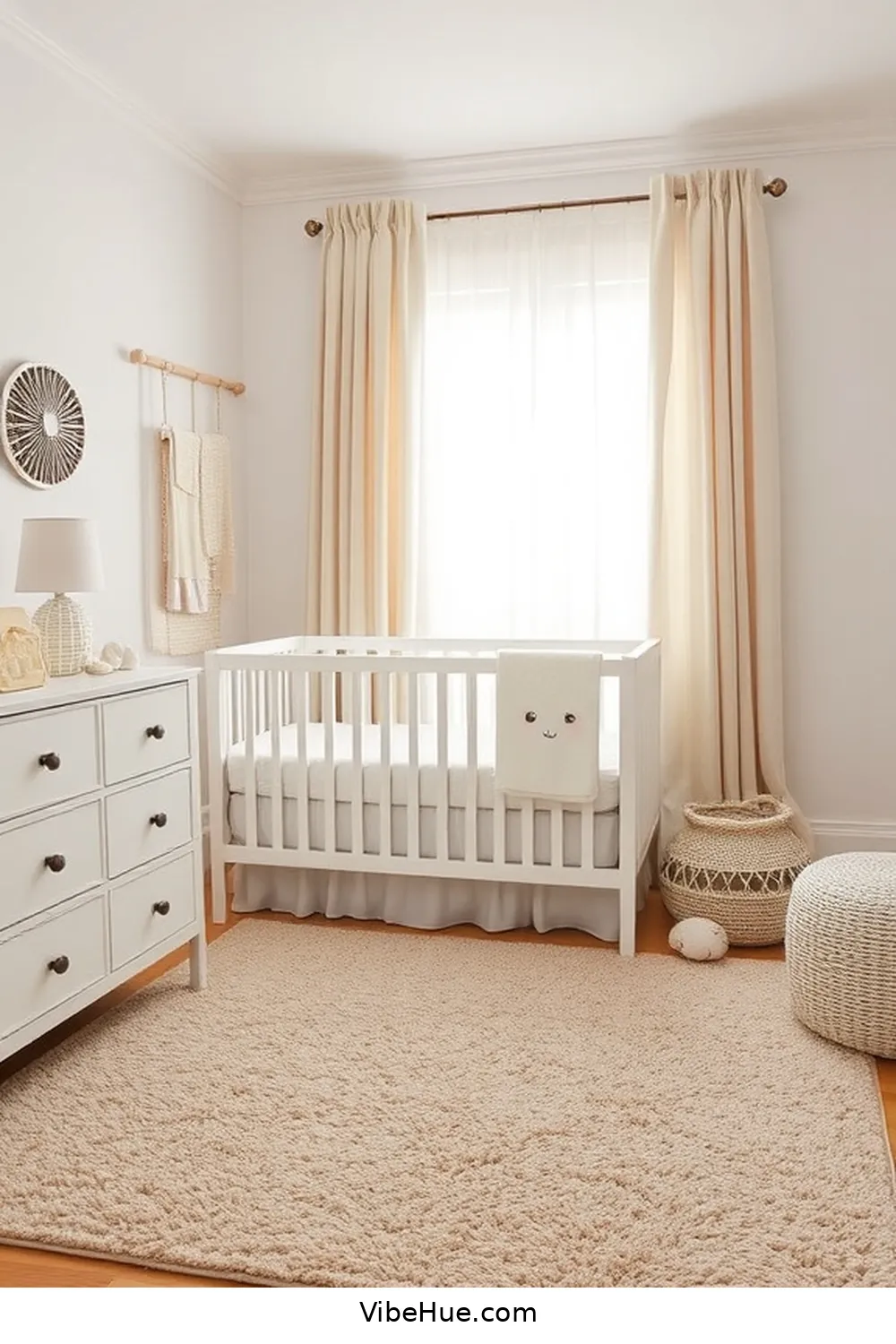 Add a Sand-Inspired Area Rug for 24 Must-Have Decor Tips for Summer Nursery Coastal Style