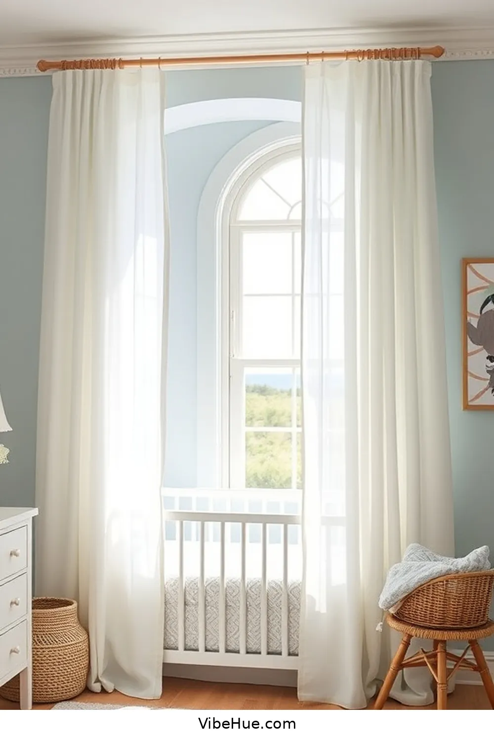 Choose Breezy Window Treatments for 24 Must-Have Decor Tips for Summer Nursery Coastal Style