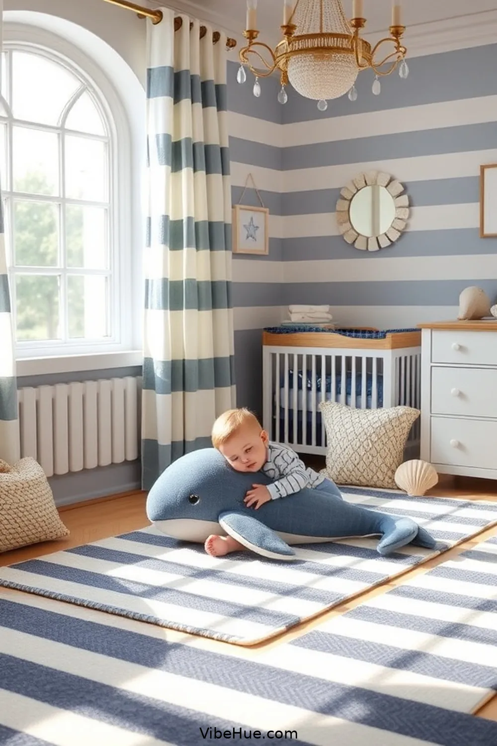 Incorporate Nautical Stripes for 24 Must-Have Decor Tips for Summer Nursery Coastal Style