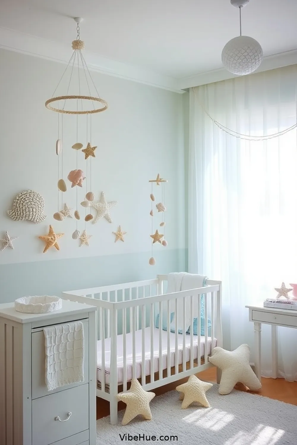 Use Beach-Style Mobiles for 24 Must-Have Decor Tips for Summer Nursery Coastal Style