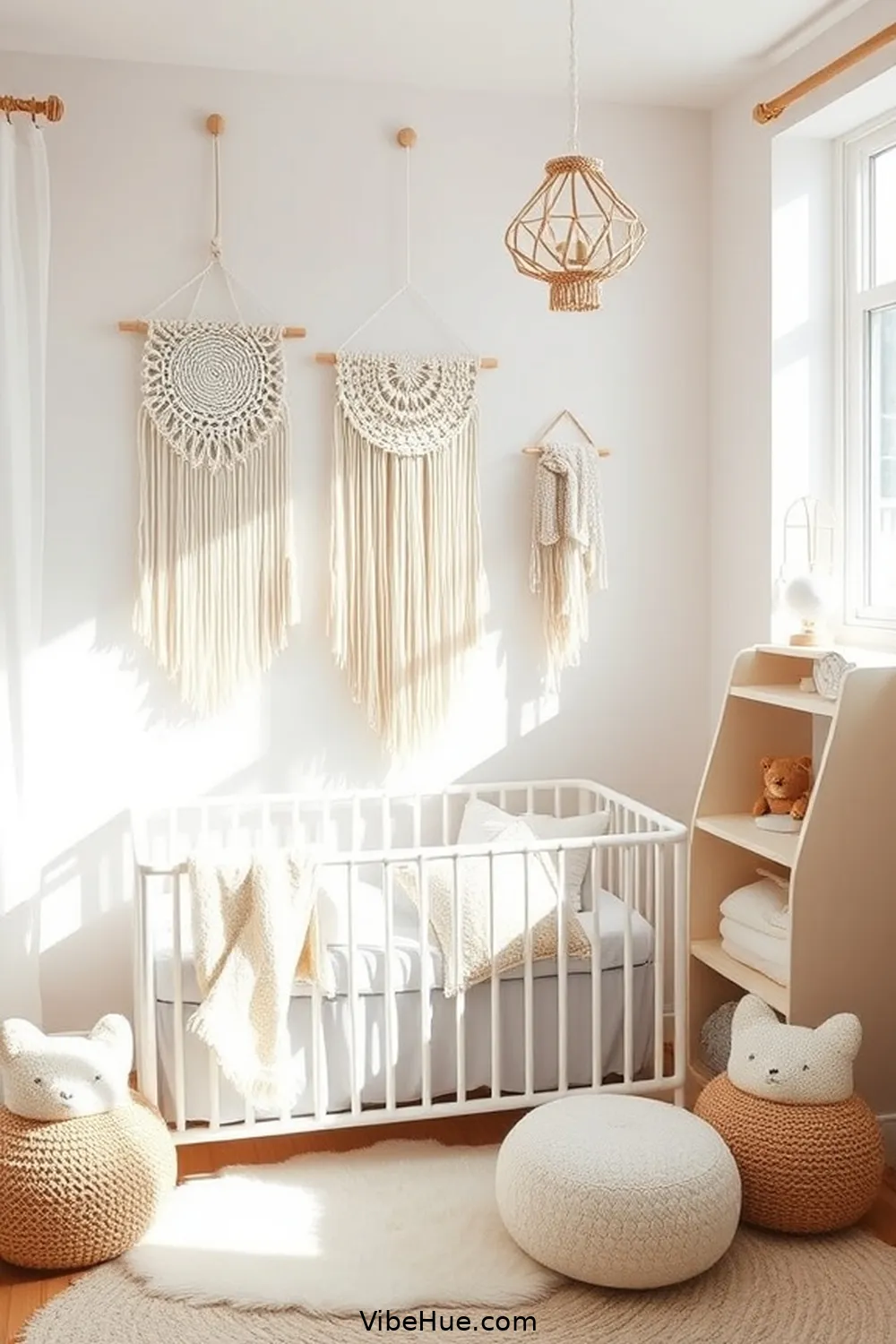 24 Summer Rustic Style Ideas for a Nursery 14 Hang Macramé Wall Hangings for 24 Summer Rustic Style Ideas for a Nursery