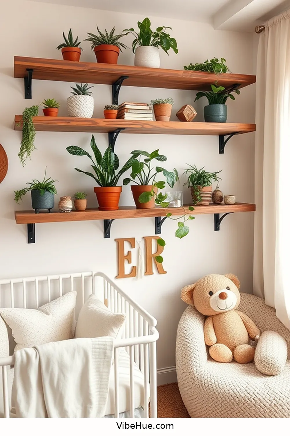 24 Summer Rustic Style Ideas for a Nursery 19 Incorporate Rustic Shelving for 24 Summer Rustic Style Ideas for a Nursery