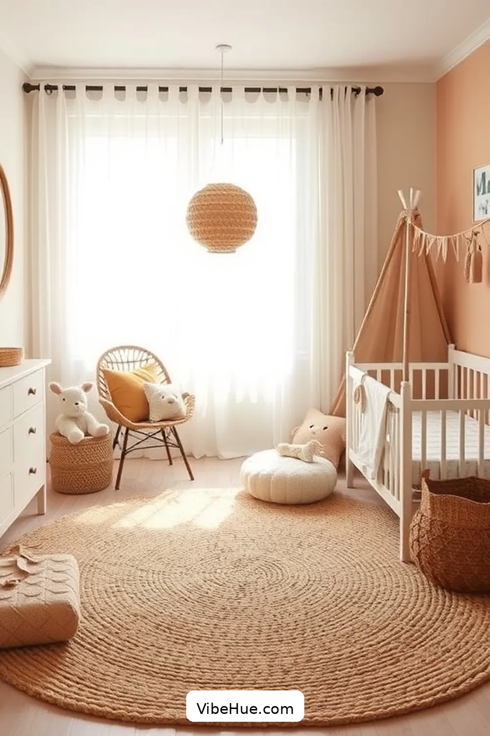 24 Summer Rustic Style Ideas for a Nursery 20 Utilize Natural Fiber Rugs for 24 Summer Rustic Style Ideas for a Nursery