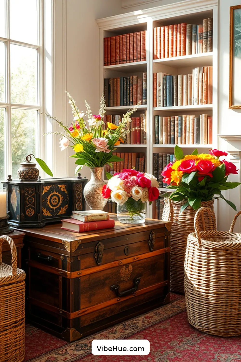 Decorative Trunks and Baskets for 24 Timeless Elements for Summer Library Traditional Style