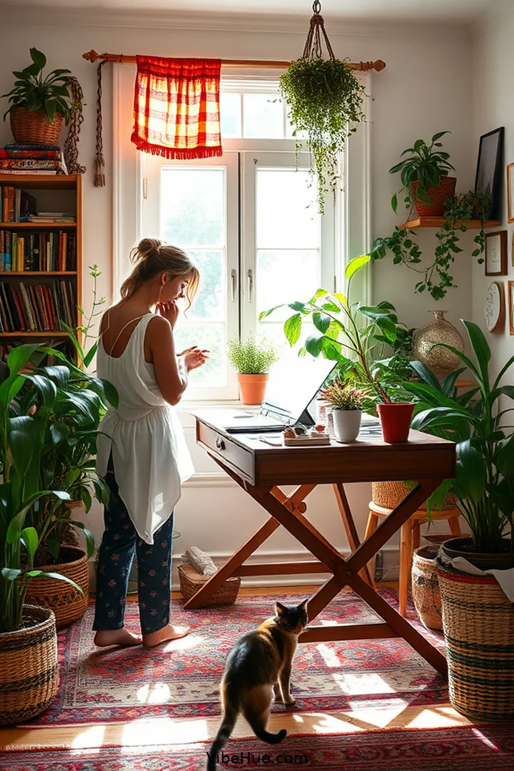 24 Tips for a Bohemian Style Holiday Home Office 25 Make Space for Creativity for 24 Tips for a Bohemian Style Holiday Home Office