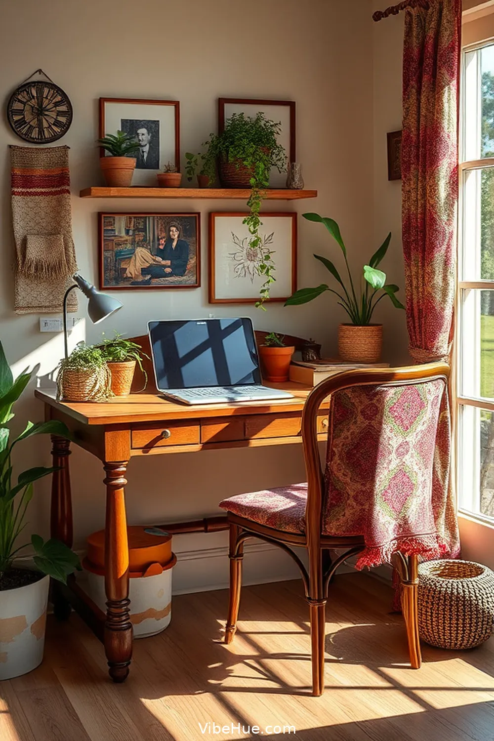 24 Tips for a Bohemian Style Holiday Home Office 14 Personalize Your Desk Space for 24 Tips for a Bohemian Style Holiday Home Office