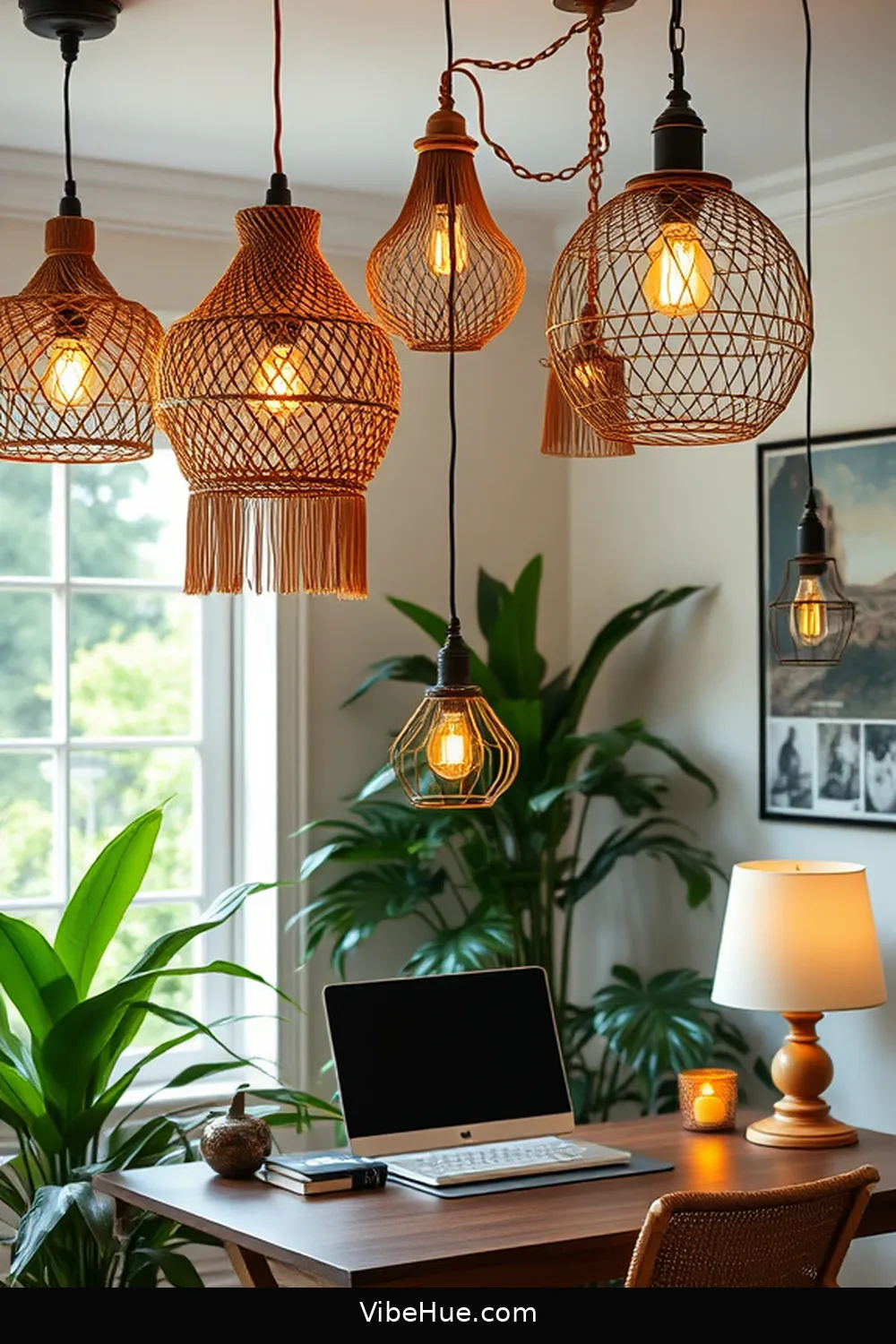 24 Tips for a Bohemian Style Holiday Home Office 12 Select Unique Lighting Fixtures for 24 Tips for a Bohemian Style Holiday Home Office
