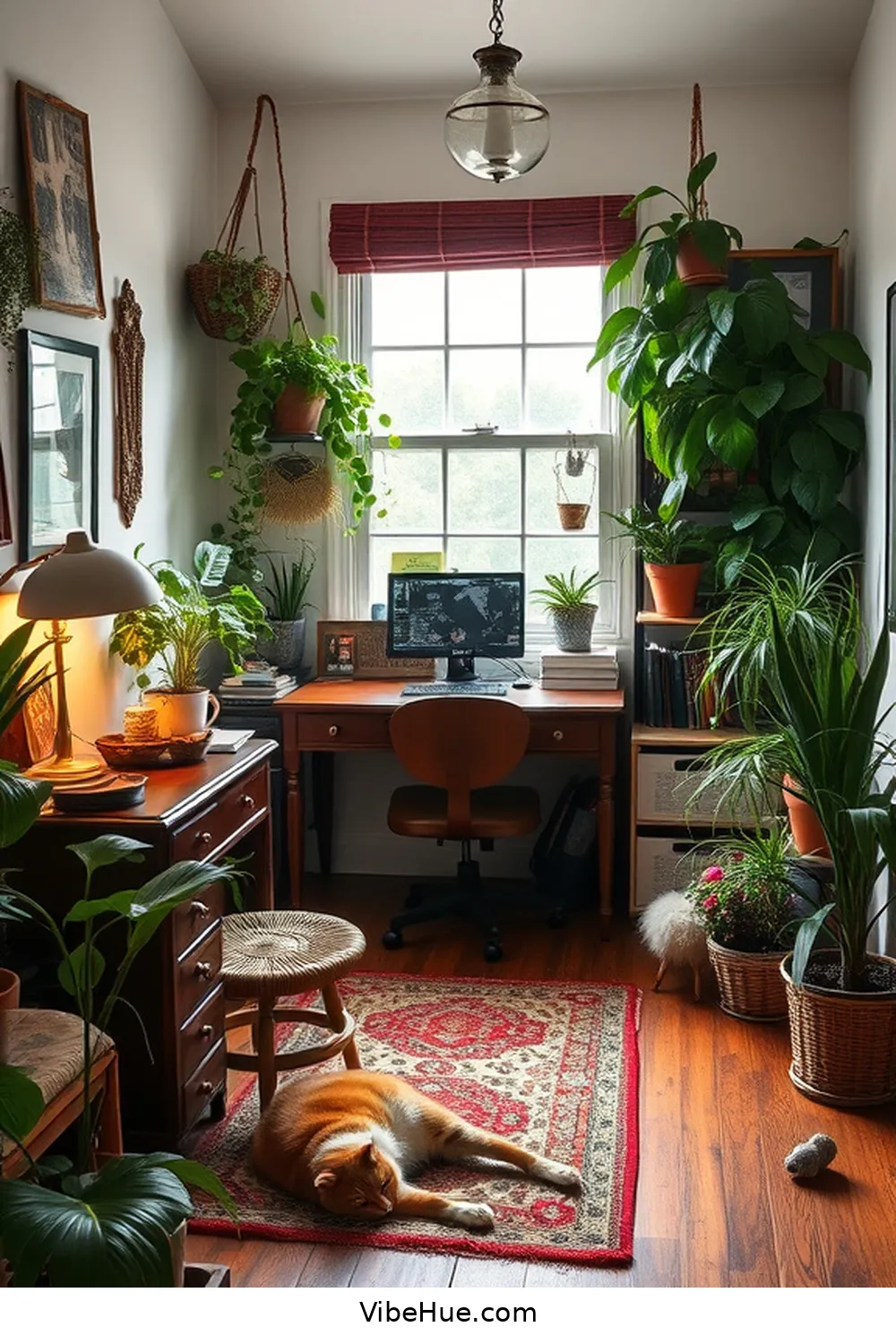 24 Tips for a Bohemian Style Holiday Home Office 6 Use Vintage Furniture for 24 Tips for a Bohemian Style Holiday Home Office