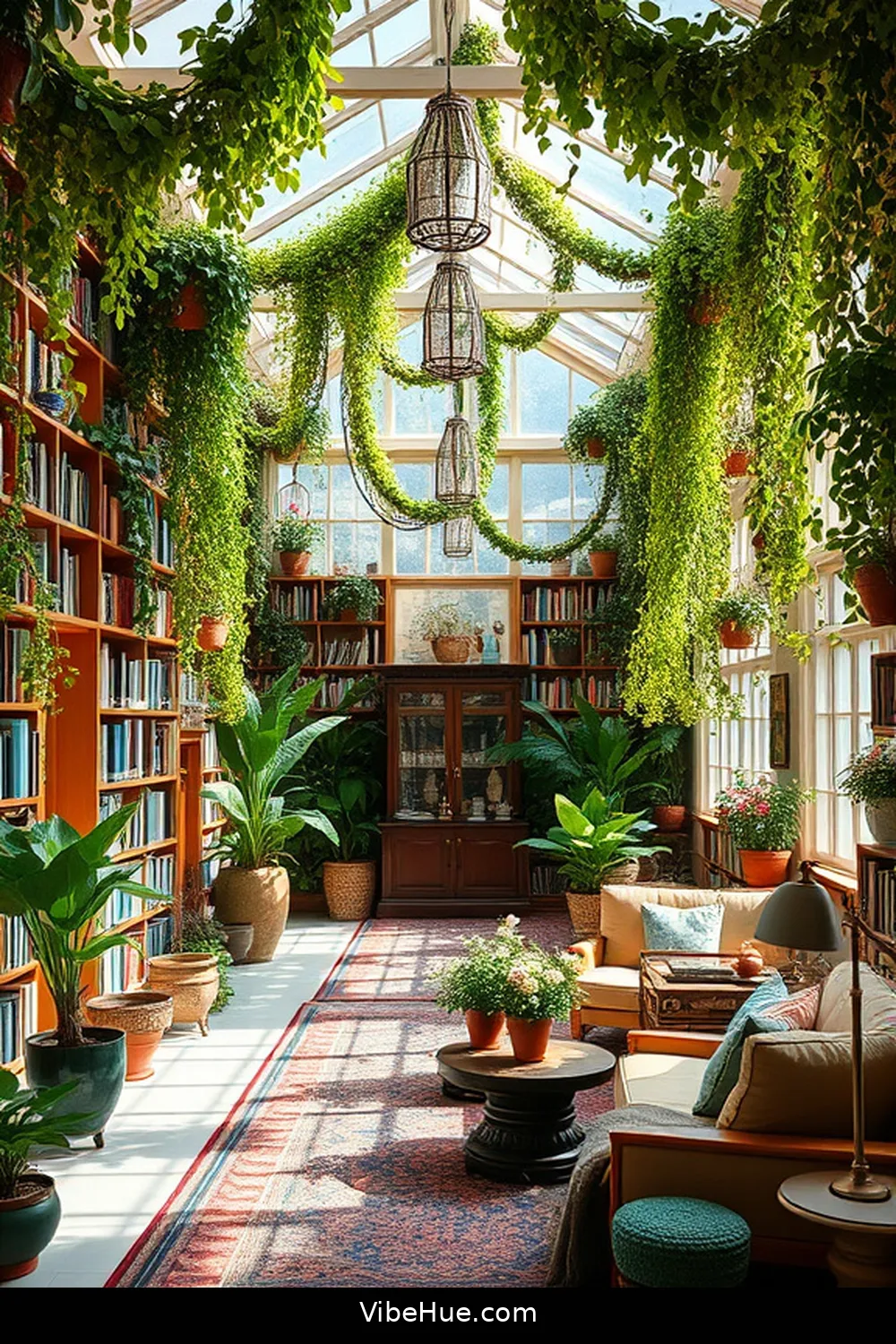 Add Indoor Plants for 24 Ways to Create a Bohemian Style Summer Library