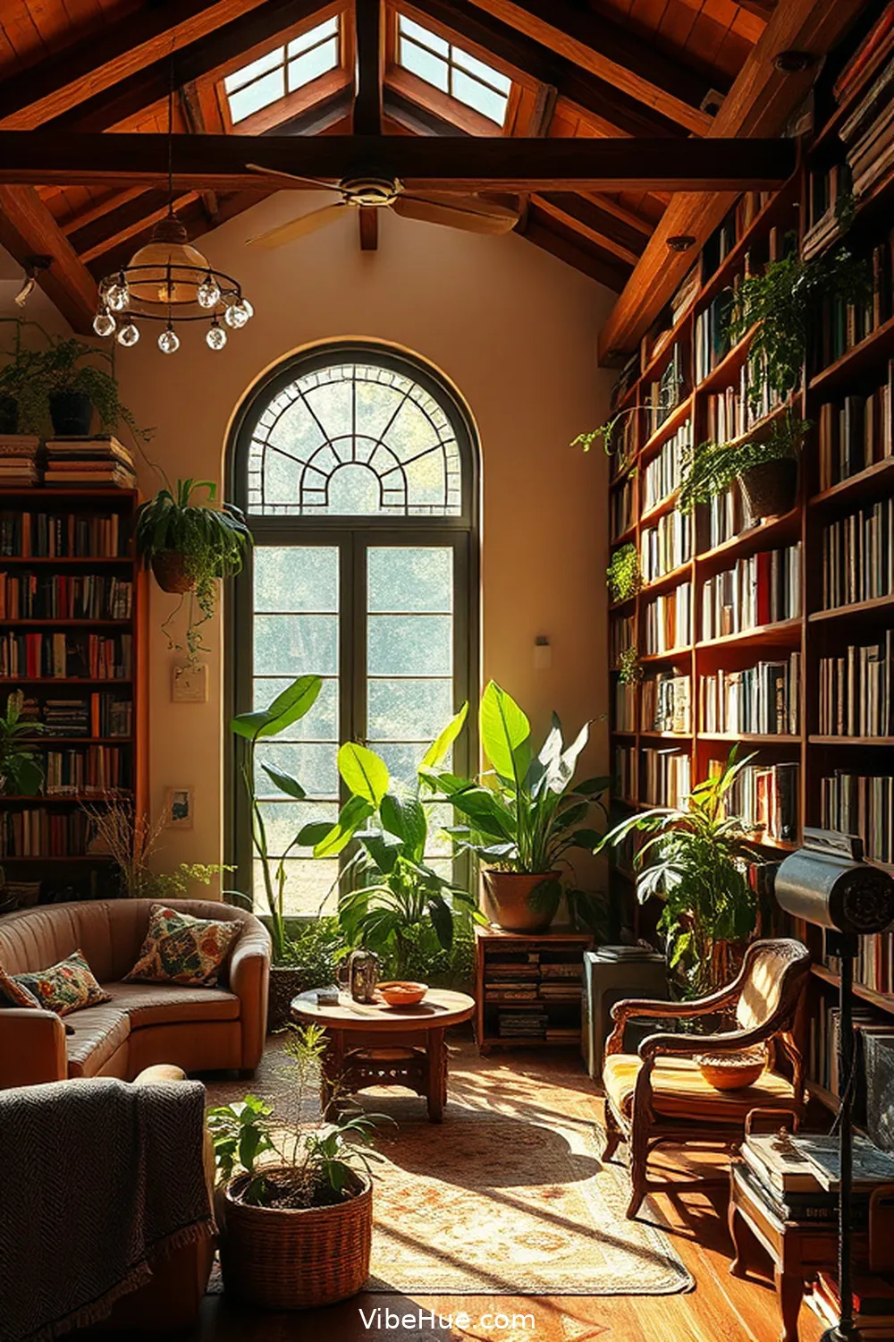 Choose Boho-Light Fixtures for 24 Ways to Create a Bohemian Style Summer Library