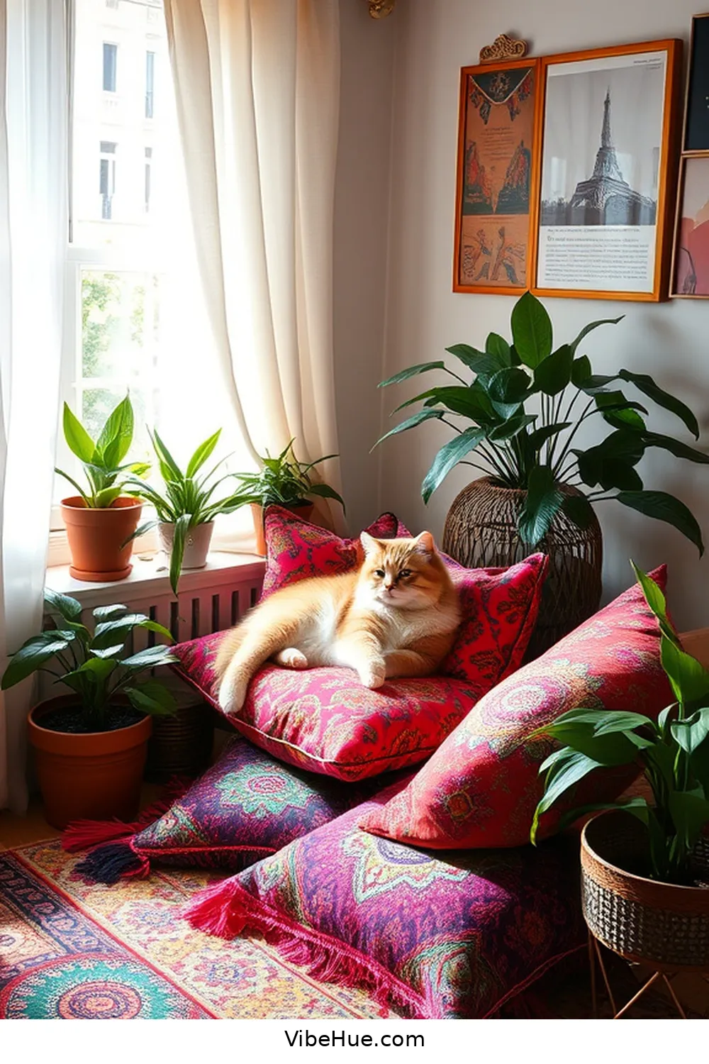Create a Reading Nook for 24 Ways to Create a Bohemian Style Summer Library